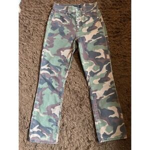Veronica Beard Carly Kick Flare Camouflage Ankle Jeans Size 27